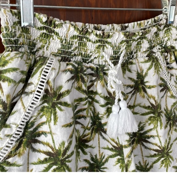 Briggs Shorts Tropical Palm Tree Print, Boho, Linen Blend Lightweight, Sz L - Picture 6 of 6